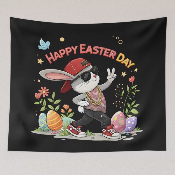 Item preview, happy easter day cute bunny designed and sold by GogoGrove.