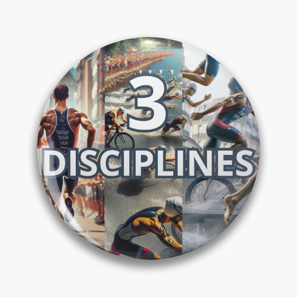 Item preview, 3 DISCIPLINES – Triathlon Swim, Bike, Run Design designed and sold by Triathlongram.