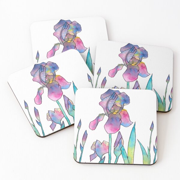 Item preview, Purple Rainbow Iris Watercolor Painting designed and sold by Sarah  Rajkotwala.