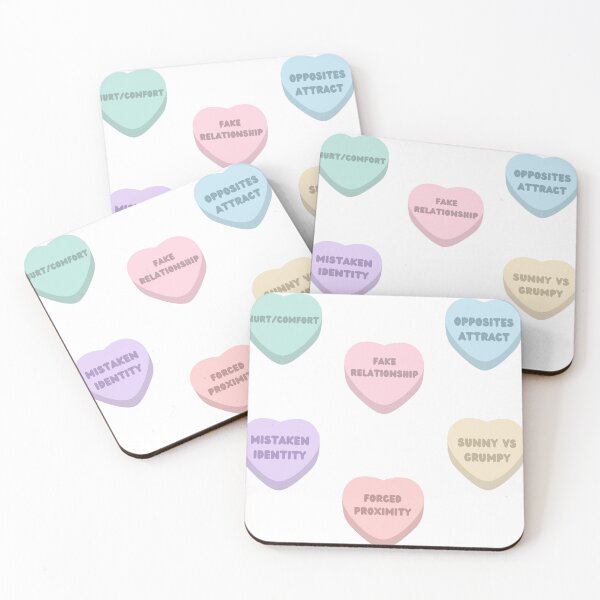 Item preview, Romance Tropes Conversation Hearts designed and sold by TheEffervescent.