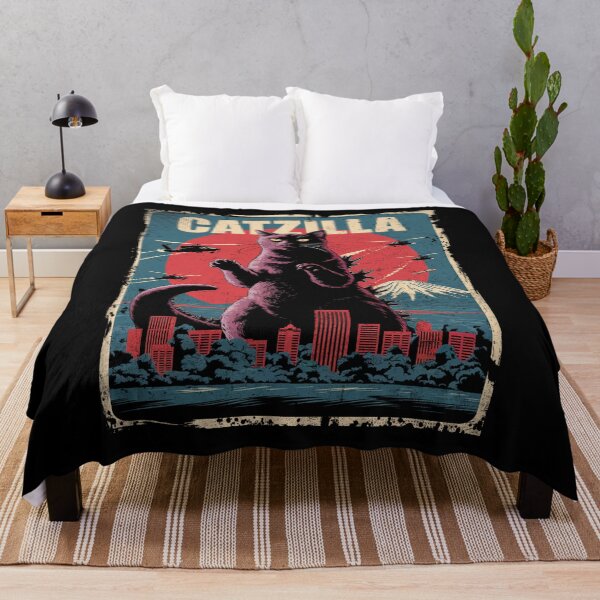 Item preview, Catzilla Cat Kaiju Japanese City Guardian Cat Retro Tokyo Art designed and sold by Damcoc.