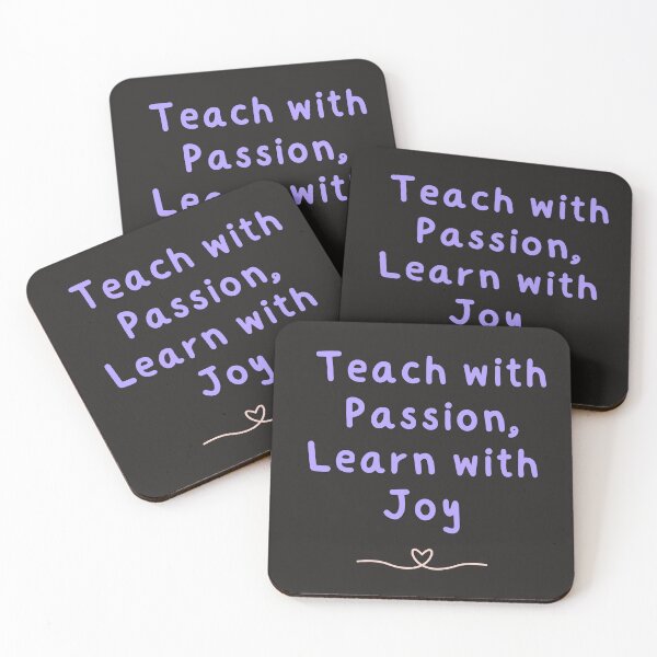 Item preview, Minimalist Cute Typography - Teach with Passion, Learn with Joy - Aesthetic Teacher Quote T-Shirt designed and sold by arceeddesign.