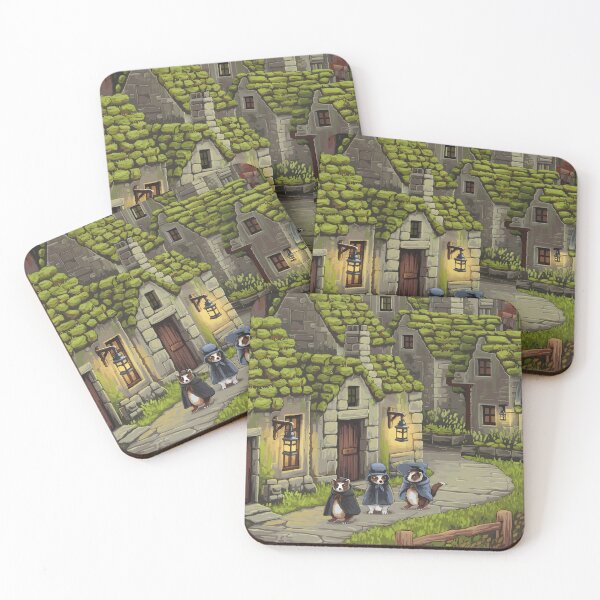 Item preview, Pixel Medieval Ferret Village – Fantasy Cottagecore Art designed and sold by NaturePixel.
