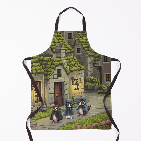 Item preview, Pixel Medieval Ferret Village – Fantasy Cottagecore Art designed and sold by NaturePixel.