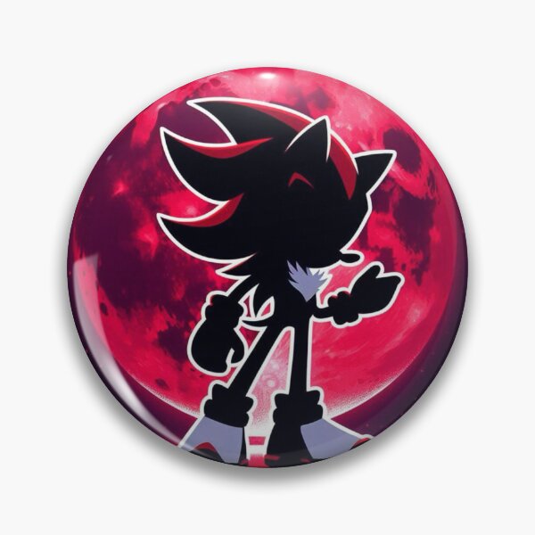 Item preview, Shadow the Hedgehog standing in front of the blood moon designed and sold by ExplodingGold.