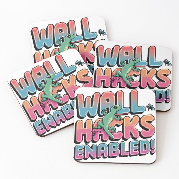 Item preview, Wall Hacks Enabled – Funny Gaming Lizard Pixel Art designed and sold by NaturePixel.