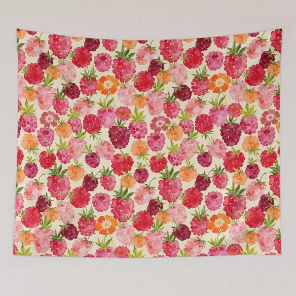 Item preview, Raspberry Watercolor Pattern designed and sold by Magnolia Valley Art.