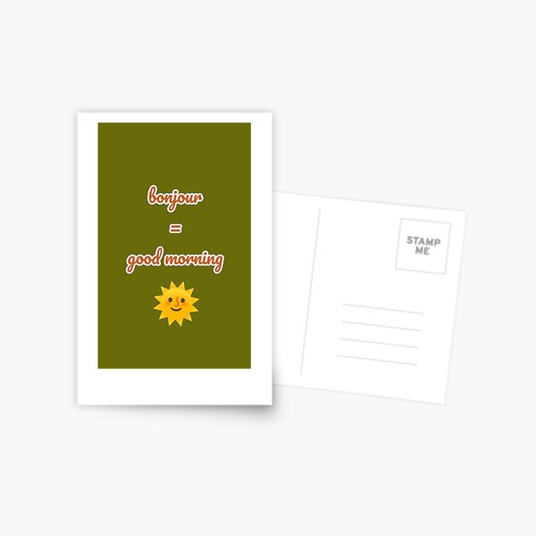 Item preview, Translated greetings(fr-eng) designed and sold by AI-PRINTS.