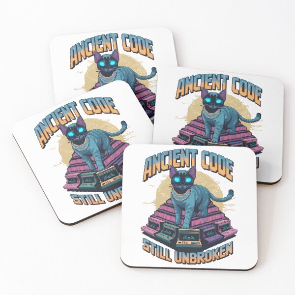 Item preview, Ancient Code Still Unbroken – Cyberpunk Pharaoh Cat Pixel Art designed and sold by NaturePixel.