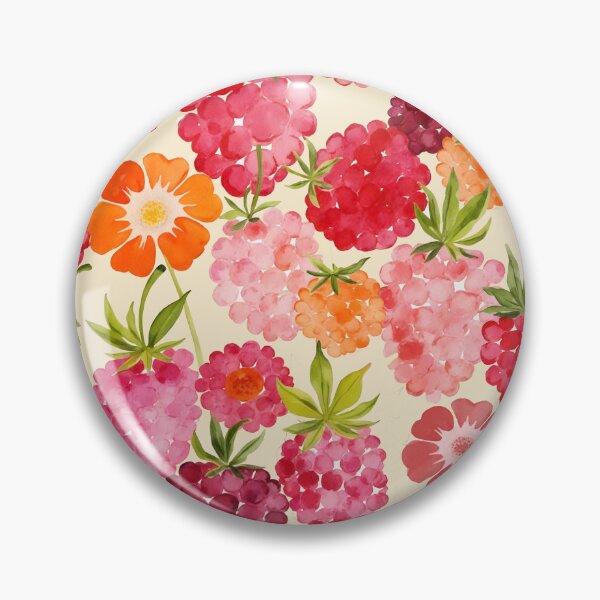 Item preview, Raspberry Watercolor Pattern designed and sold by Magnolia Valley Art.