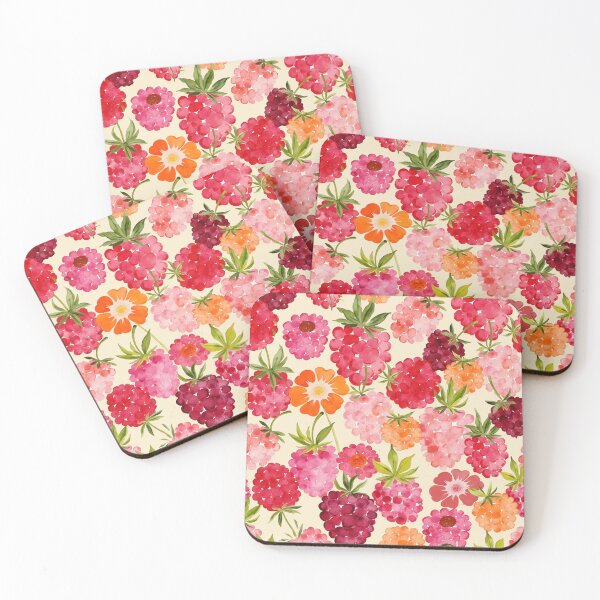 Item preview, Raspberry Watercolor Pattern designed and sold by Magnolia Valley Art.
