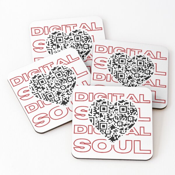 Item preview, Digital Soul - Heartbeat QR Code Error 404 Art designed and sold by CherryGallery.