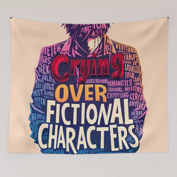 Item preview, Crying over fictional characters, typography designed and sold by maxmaj.