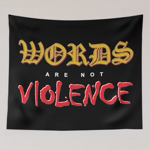 Item preview, Words are not violence designed and sold by Allen Peterson.