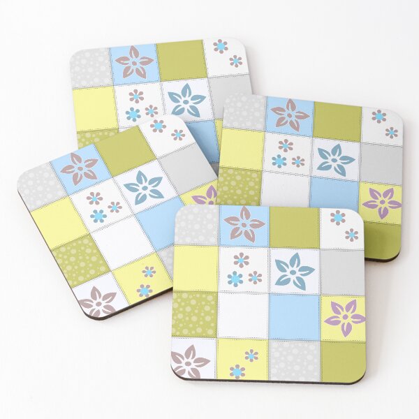 Item preview, Lazy patchwork sewing from colorful patches with stitching designed and sold by fuzzyfox.