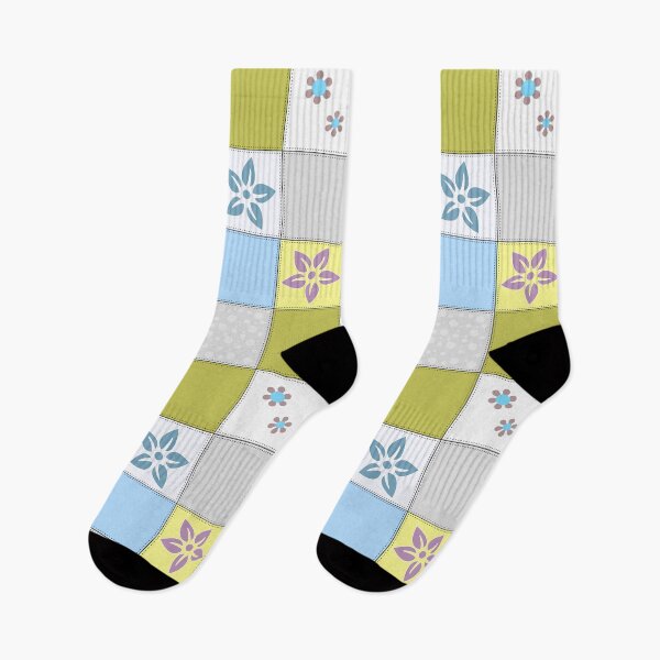 Item preview, Lazy patchwork sewing from colorful patches with stitching designed and sold by fuzzyfox.