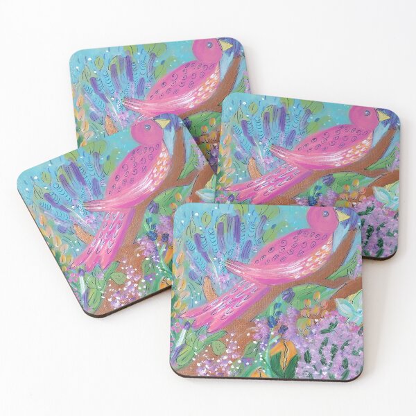Item preview, Pink Bird in Whimsical Garden designed and sold by DB126.
