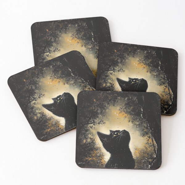 Item preview, Black kitten in the night designed and sold by El_Cuervo_de_Humboldt.