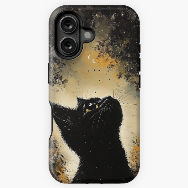 Vista previa del artículo con la obra «Gatito negro en la noche», diseñado y vendido por El_Cuervo_de_Humboldt.
