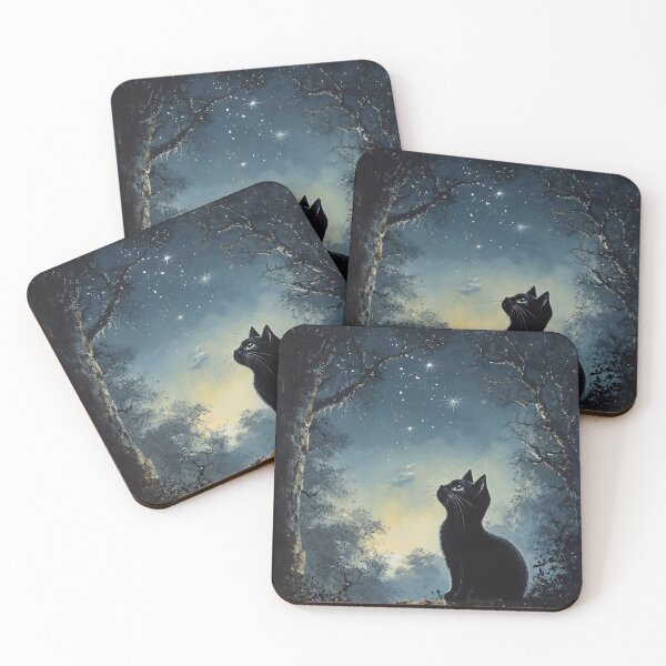 Item preview, Feline Shadows in the Night designed and sold by El_Cuervo_de_Humboldt.