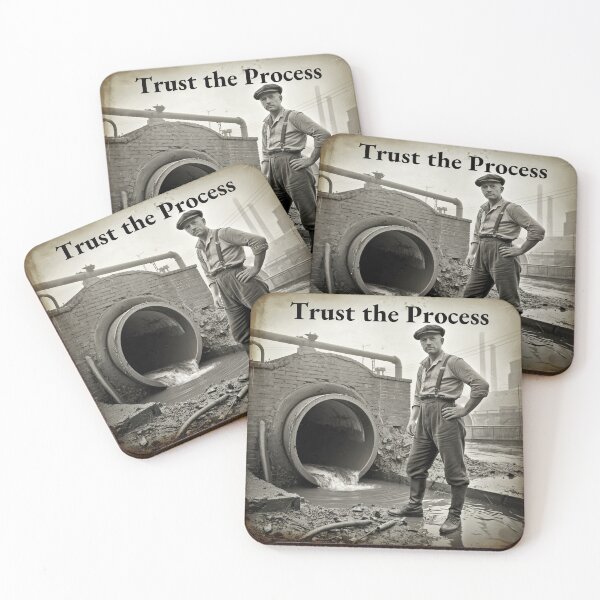Item preview,  Trust the Process – Industrial Bathroom Humor designed and sold by JordanMNZ.