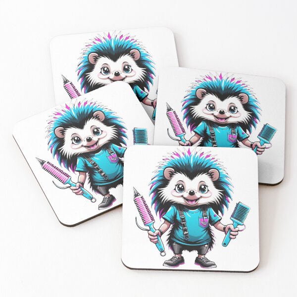Item preview, Hedgehog Hair Salon – Bad Hair Day? Roll With It designed and sold by The Wise Possum Co.