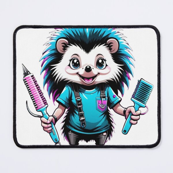Item preview, Hedgehog Hair Salon – Bad Hair Day? Roll With It designed and sold by The Wise Possum Co.