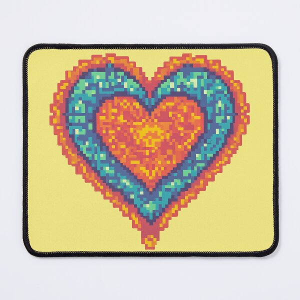 Item preview, Pixelated Passion: A Fiery Water Heart Design designed and sold by REPTISLAV.