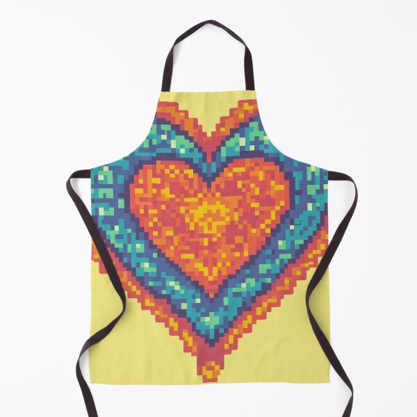 Item preview, Pixelated Passion: A Fiery Water Heart Design designed and sold by REPTISLAV.
