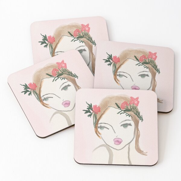 Item preview, Flower Girl Painting - Pink  designed and sold by DreamersPlan.