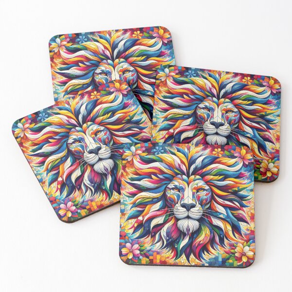 Item preview, Mosaic Lion Decorative Artwork designed and sold by purplesensation.