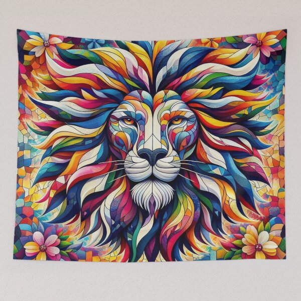 Item preview, Mosaic Lion Decorative Artwork designed and sold by purplesensation.