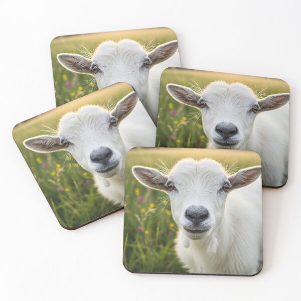 Item preview, Opaline the curious goat with a gentle gaze designed and sold by Memetitation.