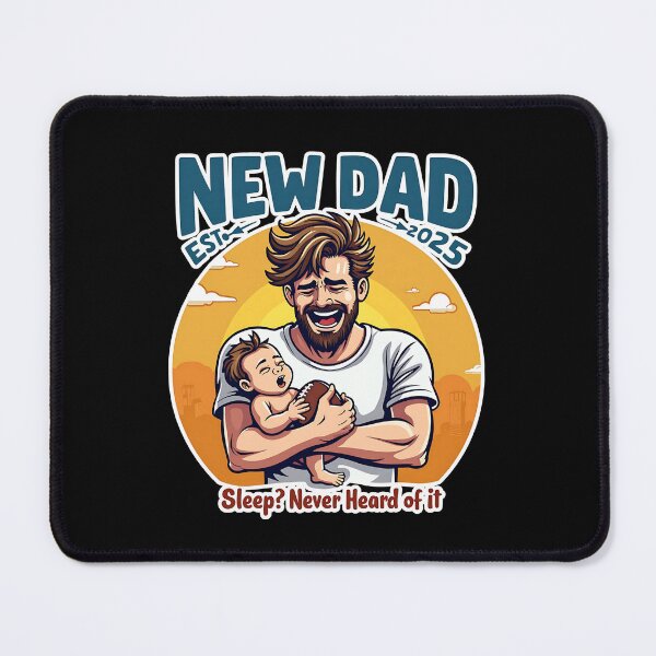 Item preview, First Time Dad - Funny New Dad Design (Est. 2025) designed and sold by DesignDoodleArt.