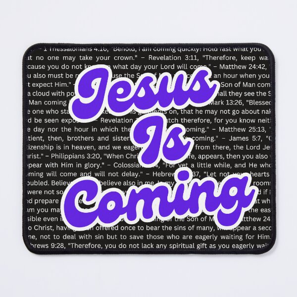 Item preview, Jesus is Coming Christian Typography Design white text designed and sold by PolynesianGrace.