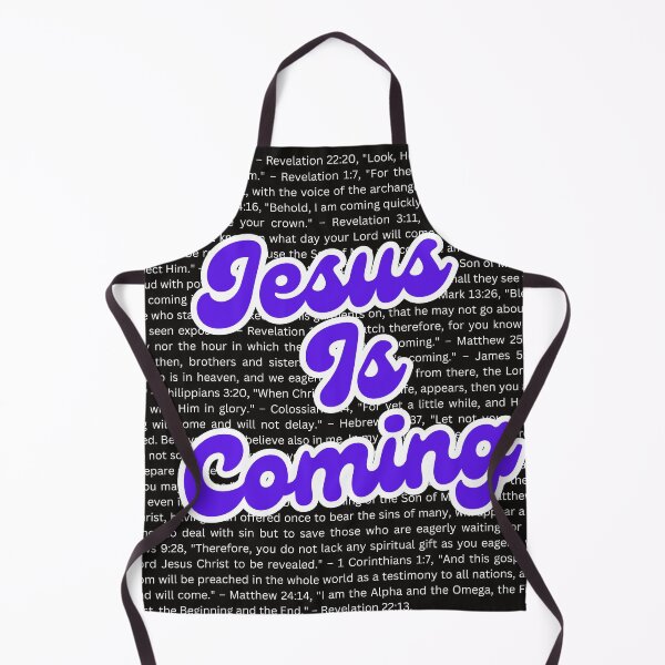 Item preview, Jesus is Coming Christian Typography Design white text designed and sold by PolynesianGrace.