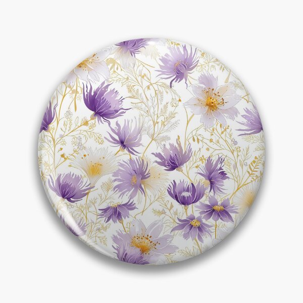 Item preview, Violet and White Flowers Pattern designed and sold by CoolPixels.
