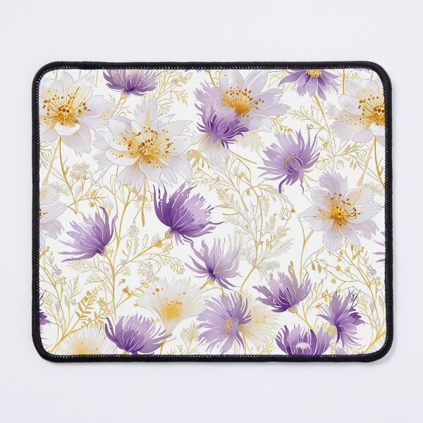 Item preview, Violet and White Flowers Pattern designed and sold by CoolPixels.