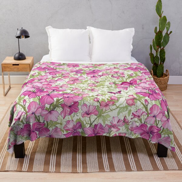 Item preview, Vibrant Pink Magenta Flowers and Green Leafy Pattern designed and sold by CoolPixels.