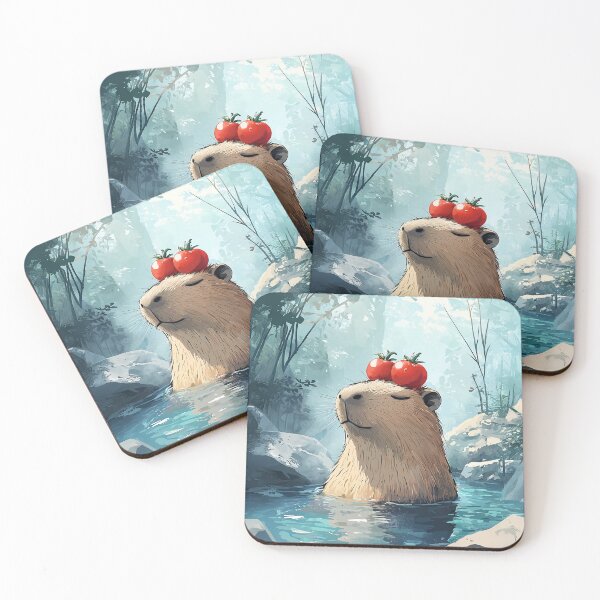 Item preview, Zen Capybara with Tomatoes designed and sold by junkydotcom.