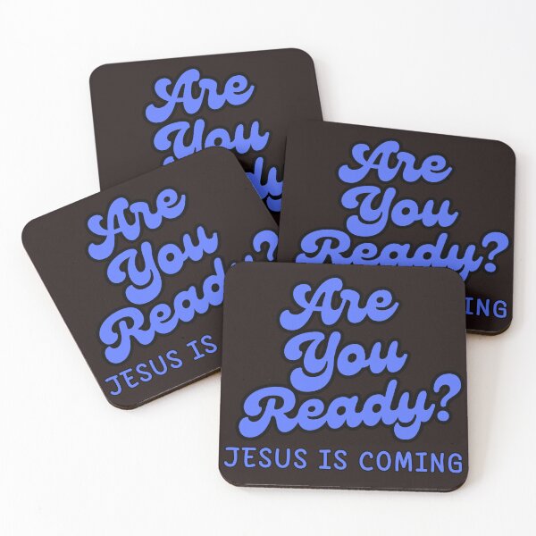 Item preview, Are You Ready? Jesus is Coming – Christian Faith Design black designed and sold by PolynesianGrace.