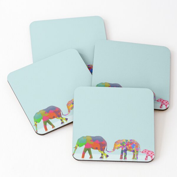 Item preview, 3 Colorful Elephants Holding Tails - Pop Art designed and sold by ibadishi.