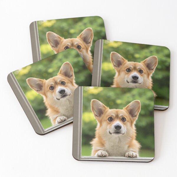 Item preview, Corgi on the lookout on the landing of the house designed and sold by Memetitation.