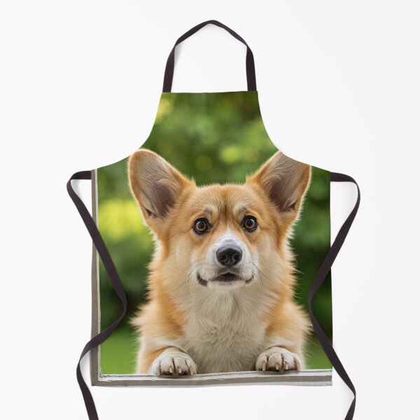 Item preview, Corgi on the lookout on the landing of the house designed and sold by Memetitation.