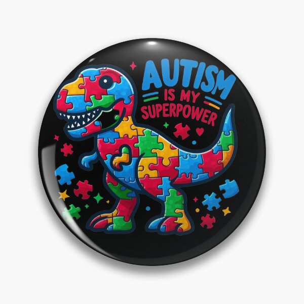 Item preview, Superpower Dino: Autism Strength Tee designed and sold by DarylWelsh2024.