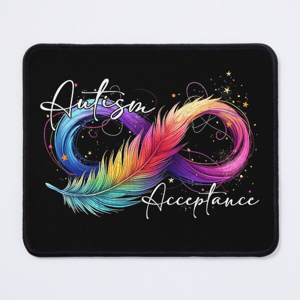 Item preview, Gentle Infinity: Autism Acceptance Feather Tee designed and sold by DarylWelsh2024.