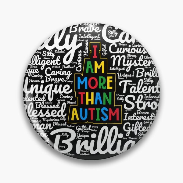 Item preview, More Than Autism: Identity Word Cloud Tee designed and sold by DarylWelsh2024.