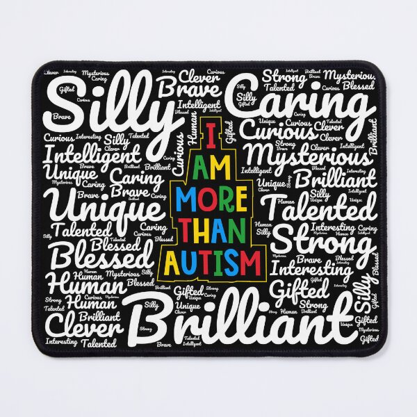 Item preview, More Than Autism: Identity Word Cloud Tee designed and sold by DarylWelsh2024.