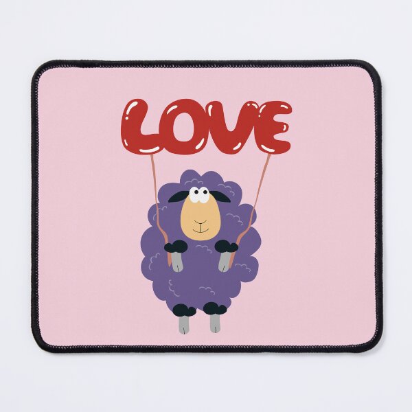 Item preview, Flat Design Illustration with Sheep Holding Love Balloons designed and sold by AlginaPugachova.