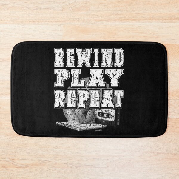 Item preview, REWIND PLAY REPEAT retro cassette vibes vintage music lover designed and sold by Jt41.
